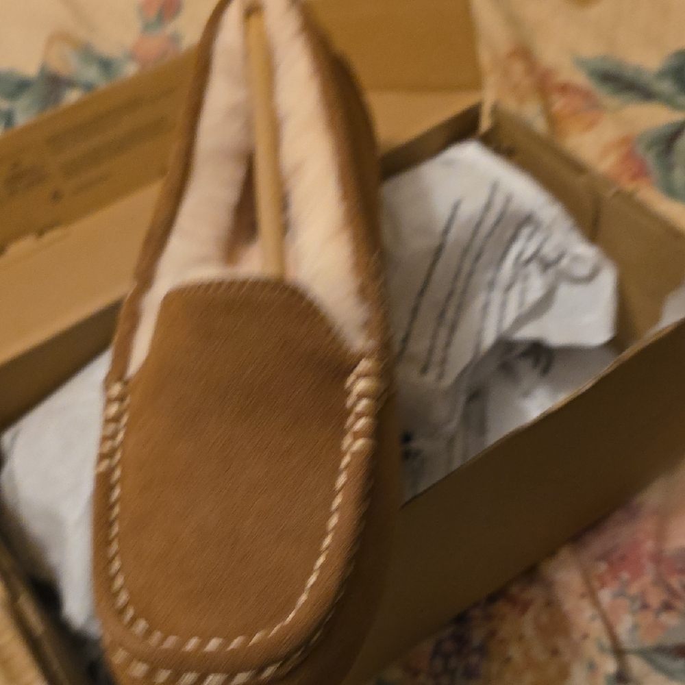 UGG Chestnut Brown Sheepskin Moccasin Slippers